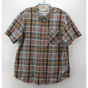 Gramicci Shirt Large Madras Plaid Button Up Hiking Outdoor Camp Pocket